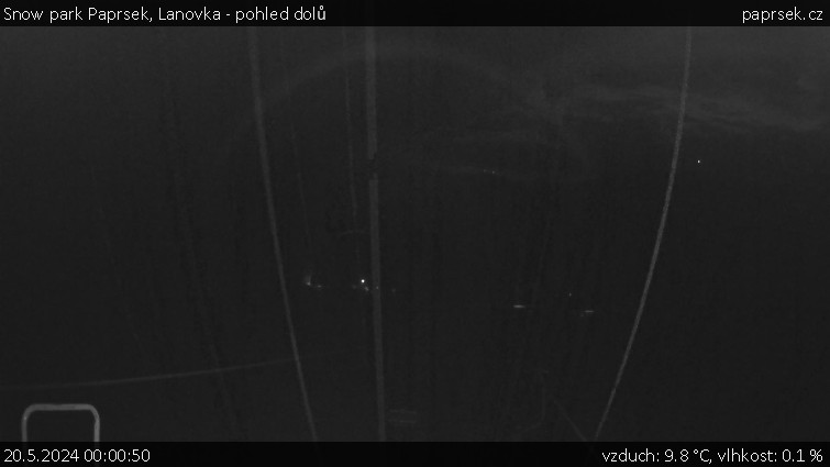 Snow park Paprsek - Lanovka - pohled dolů - 20.5.2024 v 00:00