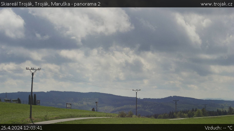Skiareál Troják - Troják, Maruška - panorama 2 - 25.4.2024 v 12:03