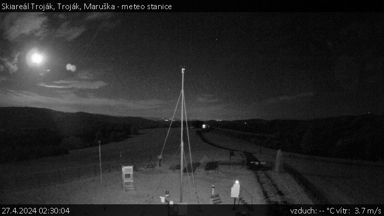 Skiareál Troják - Troják, Maruška - meteo stanice - 27.4.2024 v 02:30