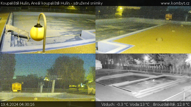 Koupaliště Hulín - Areál koupaliště Hulín - sdružené snímky - 19.4.2024 v 04:30