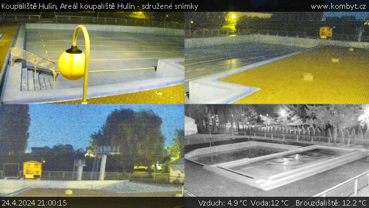 Koupaliště Hulín - Areál koupaliště Hulín - sdružené snímky - 24.4.2024 v 21:00