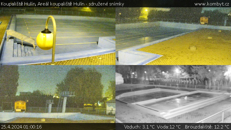 Koupaliště Hulín - Areál koupaliště Hulín - sdružené snímky - 25.4.2024 v 01:00