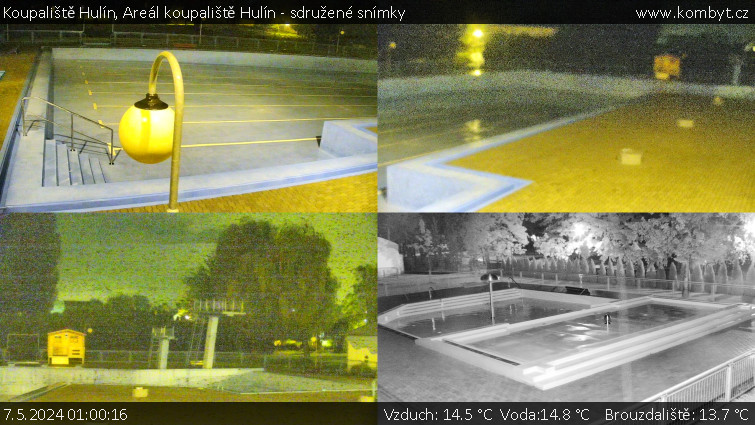 Koupaliště Hulín - Areál koupaliště Hulín - sdružené snímky - 7.5.2024 v 01:00