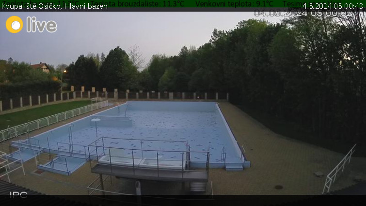 Koupaliště Osíčko - Hlavní bazen - 4.5.2024 v 05:00