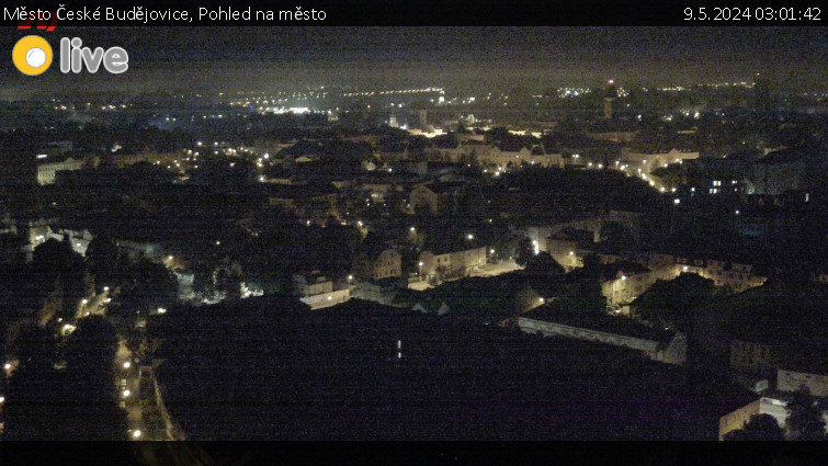 Město České Budějovice - Pohled na město - 9.5.2024 v 03:01