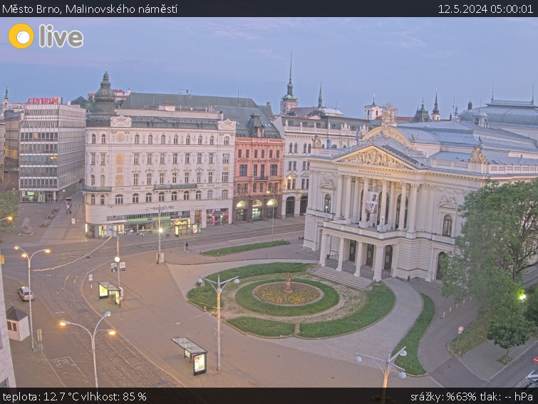 Město Brno - Malinovského náměstí - 12.5.2024 v 05:00