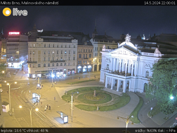 Město Brno - Malinovského náměstí - 14.5.2024 v 22:00