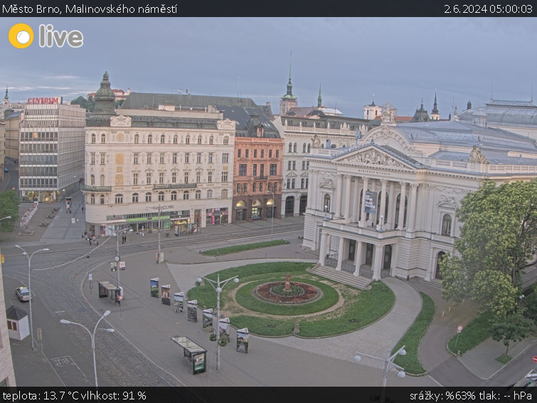 Město Brno - Malinovského náměstí - 2.6.2024 v 05:00