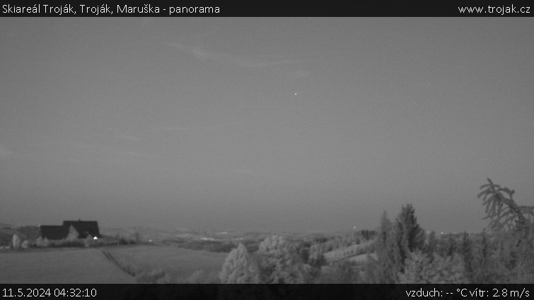 Skiareál Troják - Troják, Maruška - panorama - 11.5.2024 v 04:32