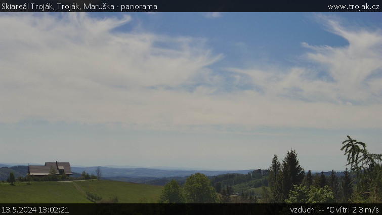 Skiareál Troják - Troják, Maruška - panorama - 13.5.2024 v 13:02