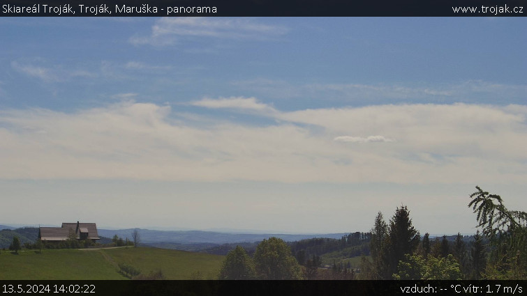 Skiareál Troják - Troják, Maruška - panorama - 13.5.2024 v 14:02