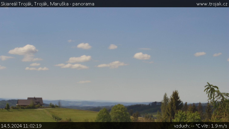 Skiareál Troják - Troják, Maruška - panorama - 14.5.2024 v 11:02
