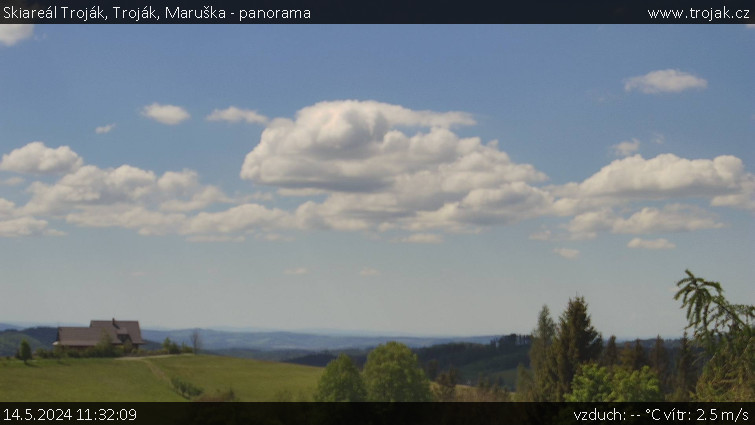 Skiareál Troják - Troják, Maruška - panorama - 14.5.2024 v 11:32
