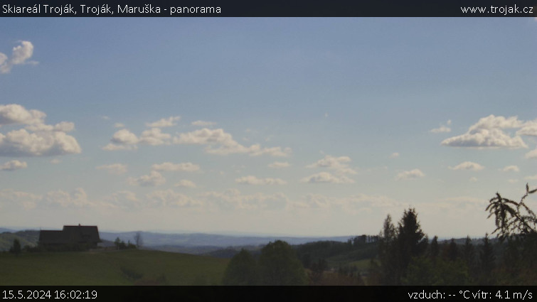 Skiareál Troják - Troják, Maruška - panorama - 15.5.2024 v 16:02