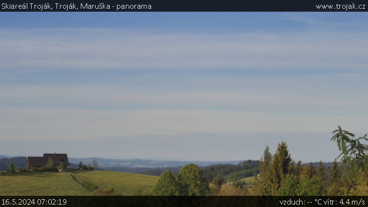 Skiareál Troják - Troják, Maruška - panorama - 16.5.2024 v 07:02