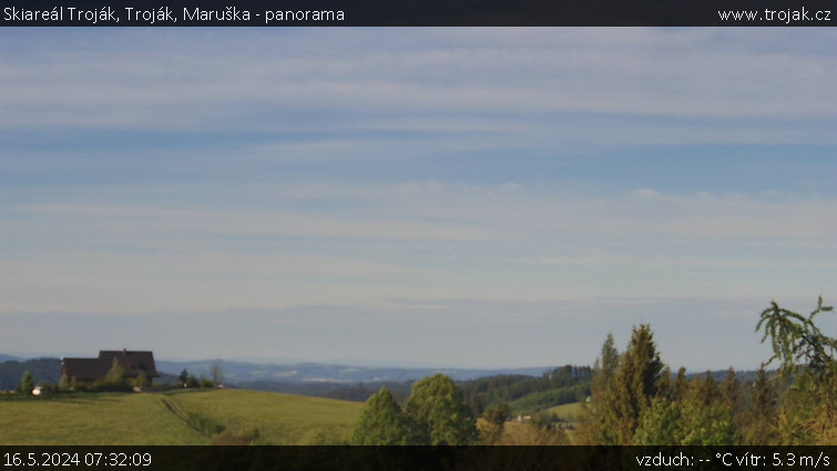 Skiareál Troják - Troják, Maruška - panorama - 16.5.2024 v 07:32