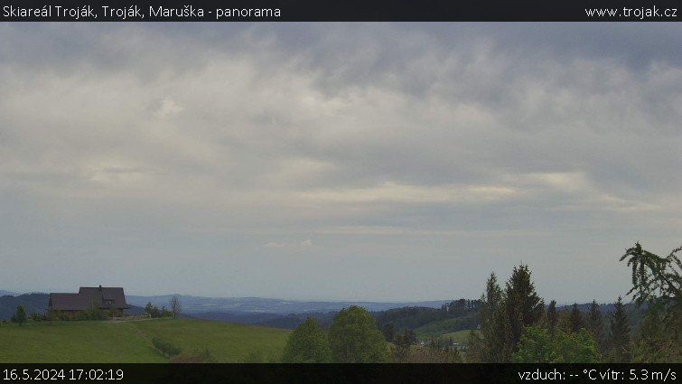 Skiareál Troják - Troják, Maruška - panorama - 16.5.2024 v 17:02