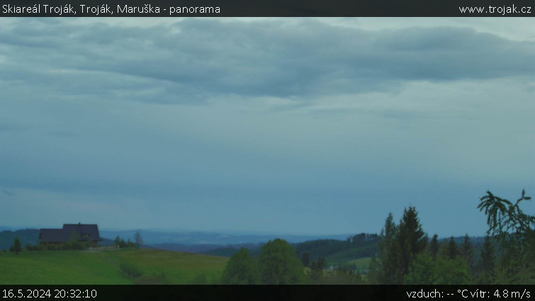 Skiareál Troják - Troják, Maruška - panorama - 16.5.2024 v 20:32
