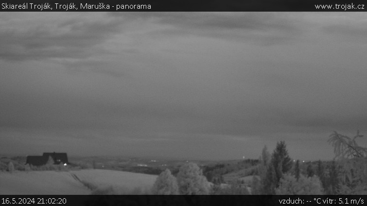 Skiareál Troják - Troják, Maruška - panorama - 16.5.2024 v 21:02