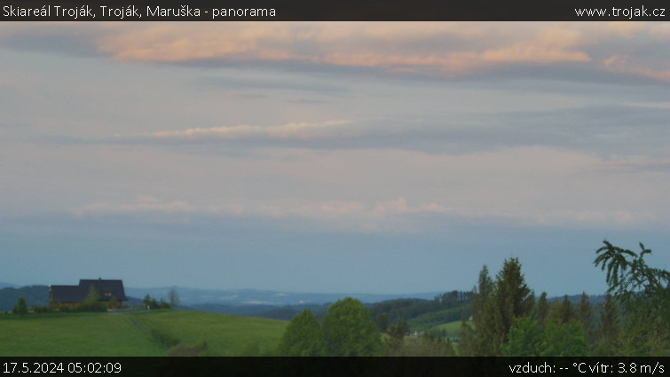 Skiareál Troják - Troják, Maruška - panorama - 17.5.2024 v 05:02