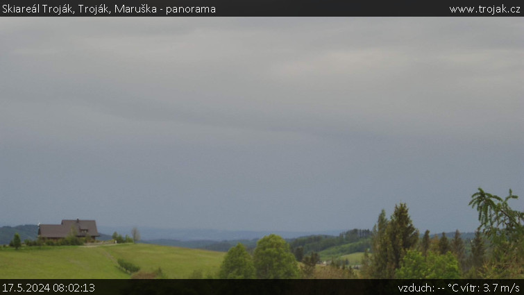 Skiareál Troják - Troják, Maruška - panorama - 17.5.2024 v 08:02