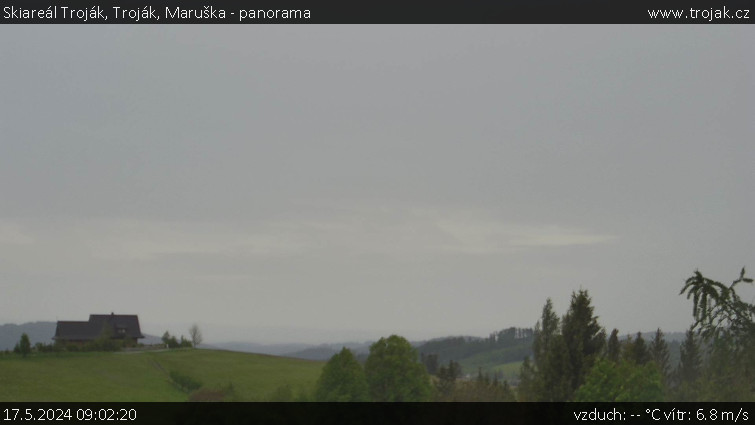 Skiareál Troják - Troják, Maruška - panorama - 17.5.2024 v 09:02