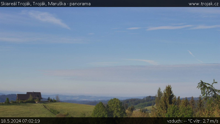 Skiareál Troják - Troják, Maruška - panorama - 18.5.2024 v 07:02