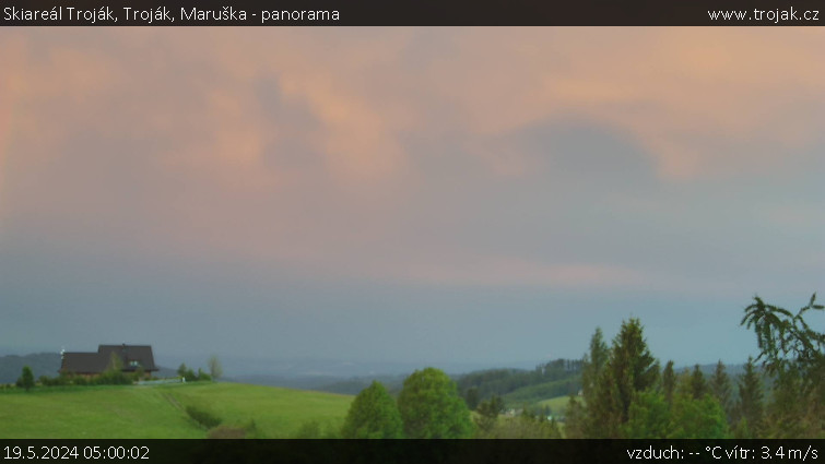 Skiareál Troják - Troják, Maruška - panorama - 19.5.2024 v 05:00