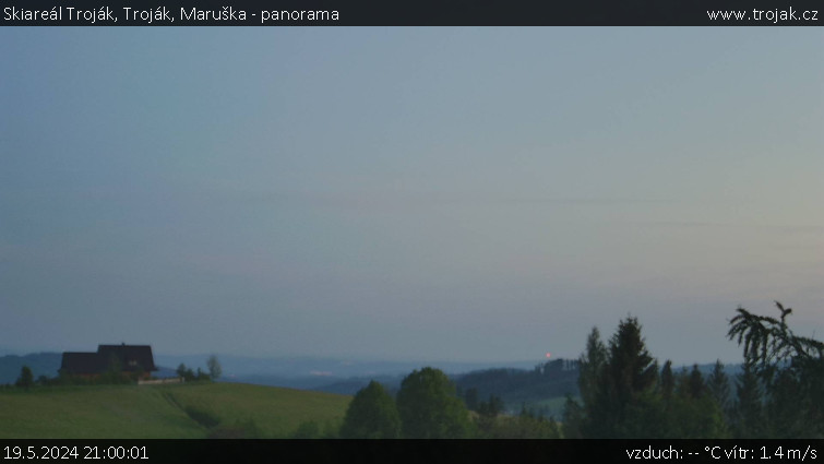 Skiareál Troják - Troják, Maruška - panorama - 19.5.2024 v 21:00