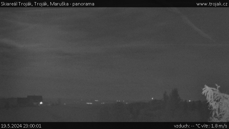 Skiareál Troják - Troják, Maruška - panorama - 19.5.2024 v 23:00
