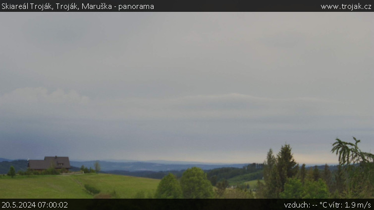 Skiareál Troják - Troják, Maruška - panorama - 20.5.2024 v 07:00