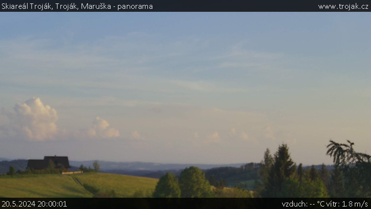 Skiareál Troják - Troják, Maruška - panorama - 20.5.2024 v 20:00