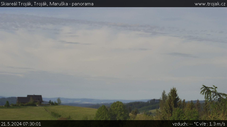 Skiareál Troják - Troják, Maruška - panorama - 21.5.2024 v 07:30