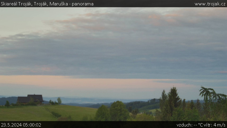 Skiareál Troják - Troják, Maruška - panorama - 23.5.2024 v 05:00