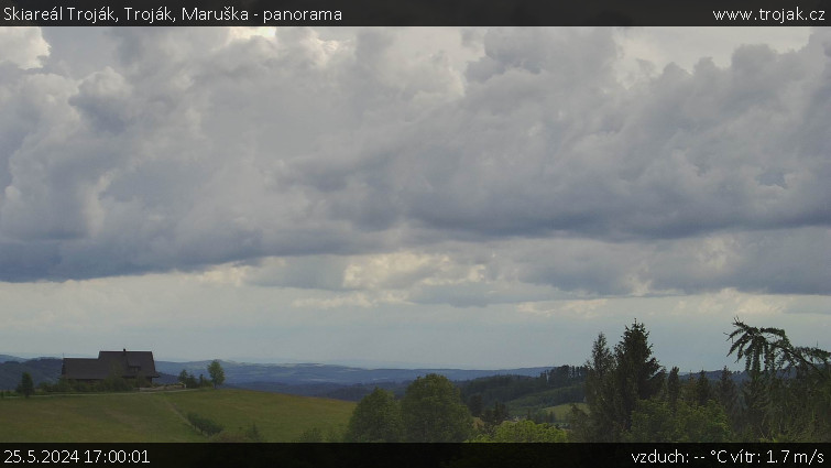 Skiareál Troják - Troják, Maruška - panorama - 25.5.2024 v 17:00