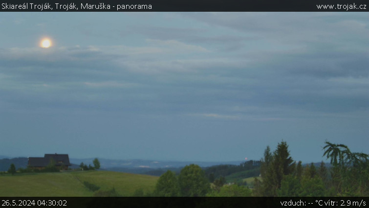 Skiareál Troják - Troják, Maruška - panorama - 26.5.2024 v 04:30