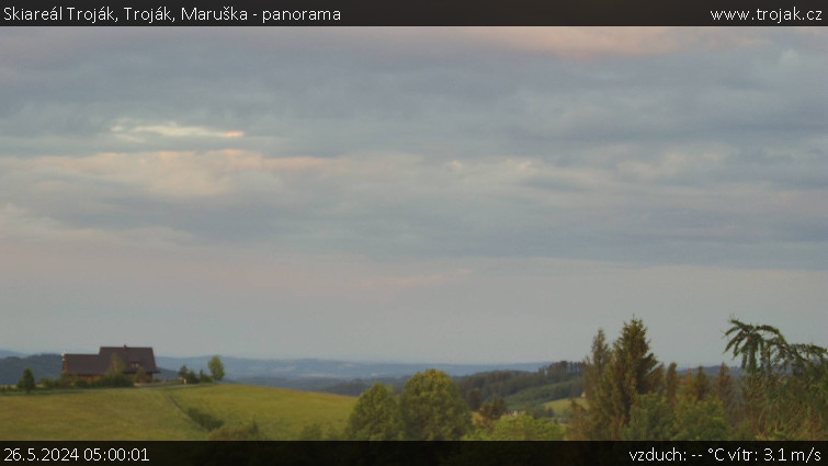 Skiareál Troják - Troják, Maruška - panorama - 26.5.2024 v 05:00