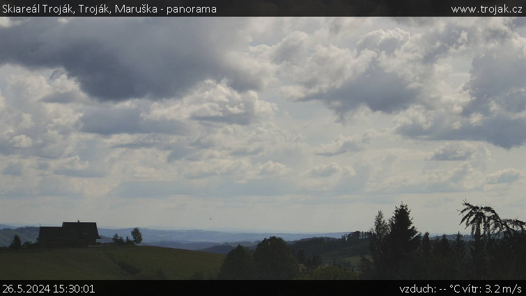 Skiareál Troják - Troják, Maruška - panorama - 26.5.2024 v 15:30