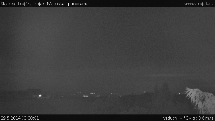 Skiareál Troják - Troják, Maruška - panorama - 29.5.2024 v 03:30