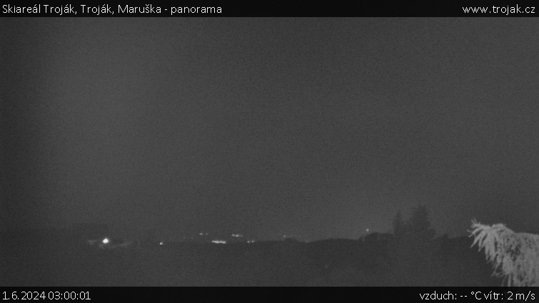 Skiareál Troják - Troják, Maruška - panorama - 1.6.2024 v 03:00