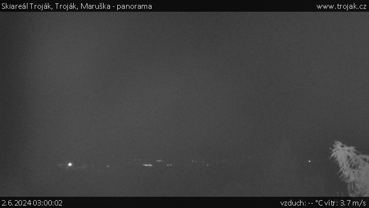 Skiareál Troják - Troják, Maruška - panorama - 2.6.2024 v 03:00