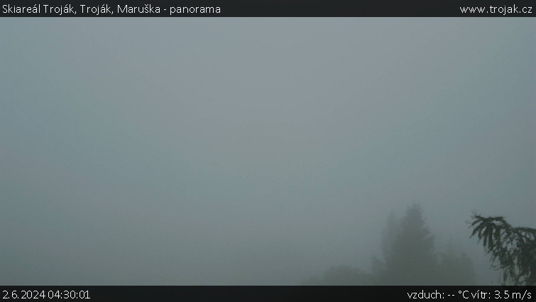 Skiareál Troják - Troják, Maruška - panorama - 2.6.2024 v 04:30