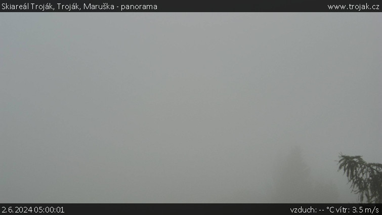 Skiareál Troják - Troják, Maruška - panorama - 2.6.2024 v 05:00