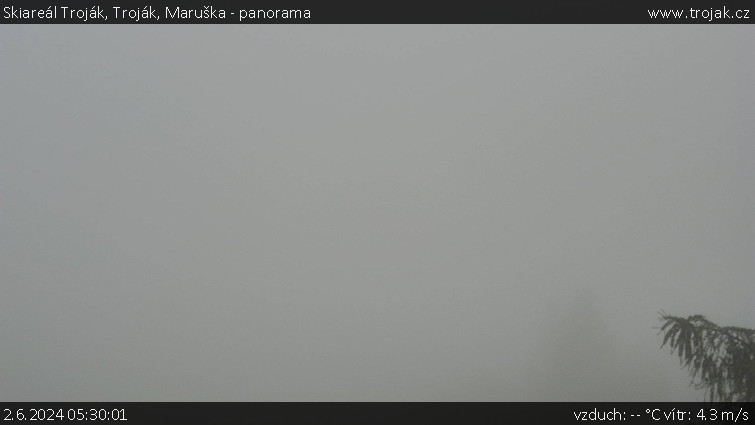 Skiareál Troják - Troják, Maruška - panorama - 2.6.2024 v 05:30
