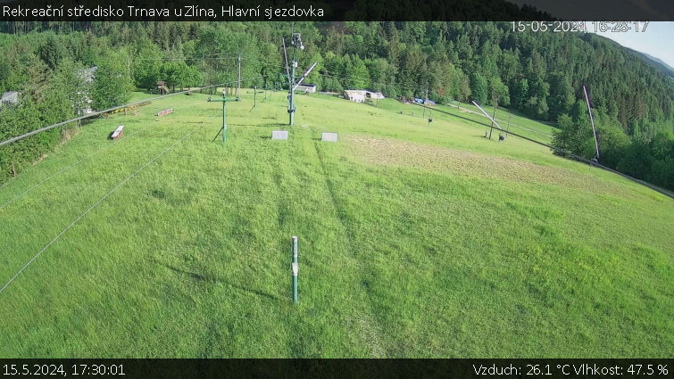 Rekreační středisko Trnava u Zlína - Hlavní sjezdovka - 15.5.2024 v 17:30