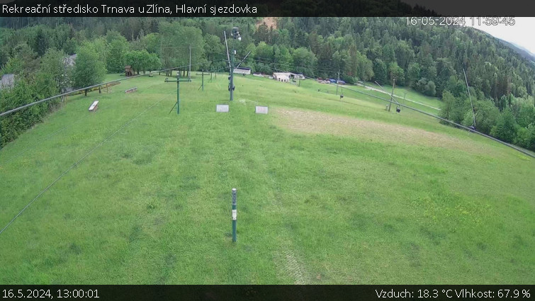 Rekreační středisko Trnava u Zlína - Hlavní sjezdovka - 16.5.2024 v 13:00