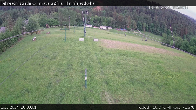 Rekreační středisko Trnava u Zlína - Hlavní sjezdovka - 16.5.2024 v 20:00