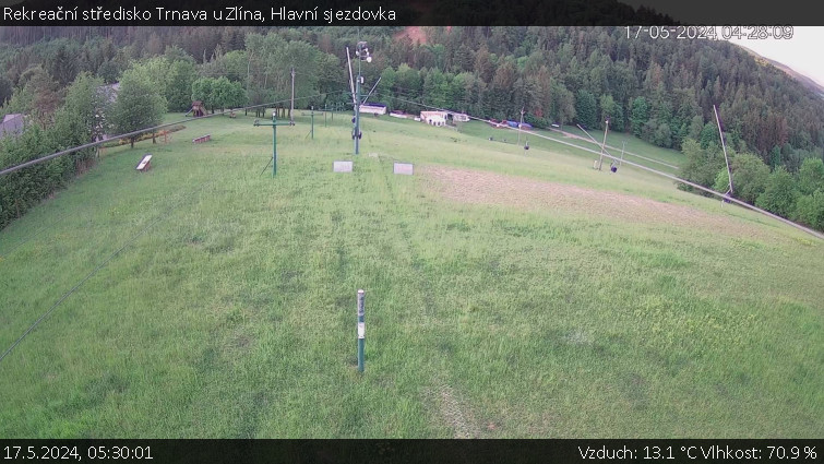 Rekreační středisko Trnava u Zlína - Hlavní sjezdovka - 17.5.2024 v 05:30