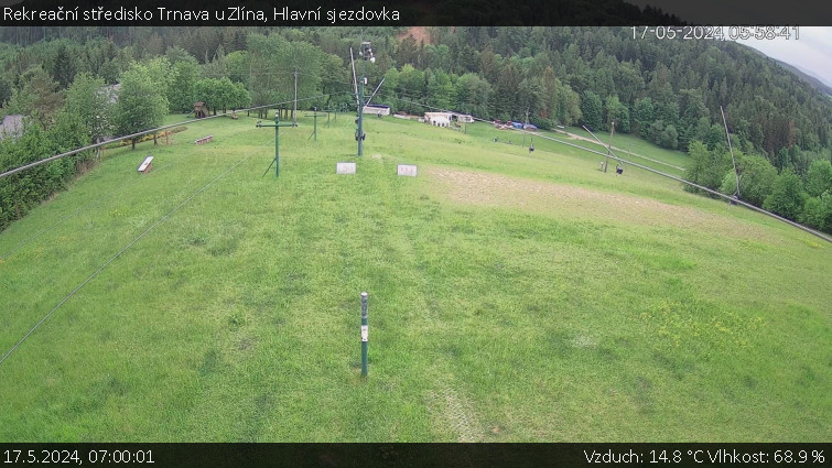 Rekreační středisko Trnava u Zlína - Hlavní sjezdovka - 17.5.2024 v 07:00