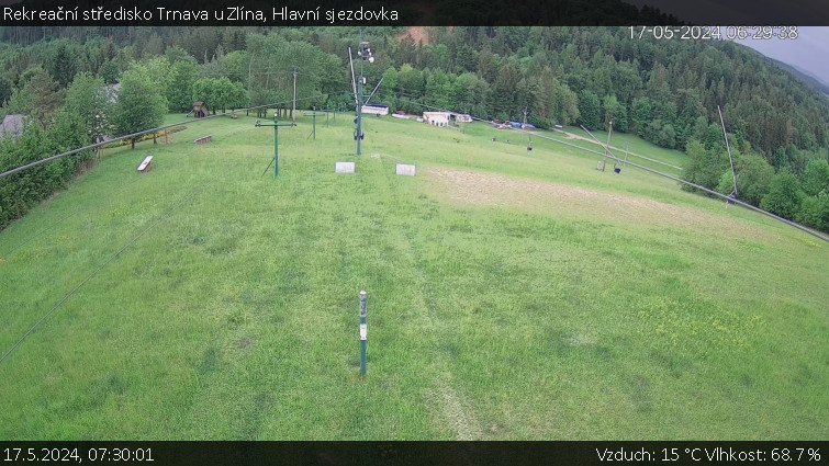 Rekreační středisko Trnava u Zlína - Hlavní sjezdovka - 17.5.2024 v 07:30